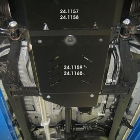 Unterfahrschutz Getriebe und Verteilergetriebe 3mm Stahl Toyota Hilux 2006 bis 2012 4.jpg